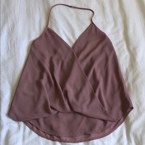 Naked Zebra blush halter top